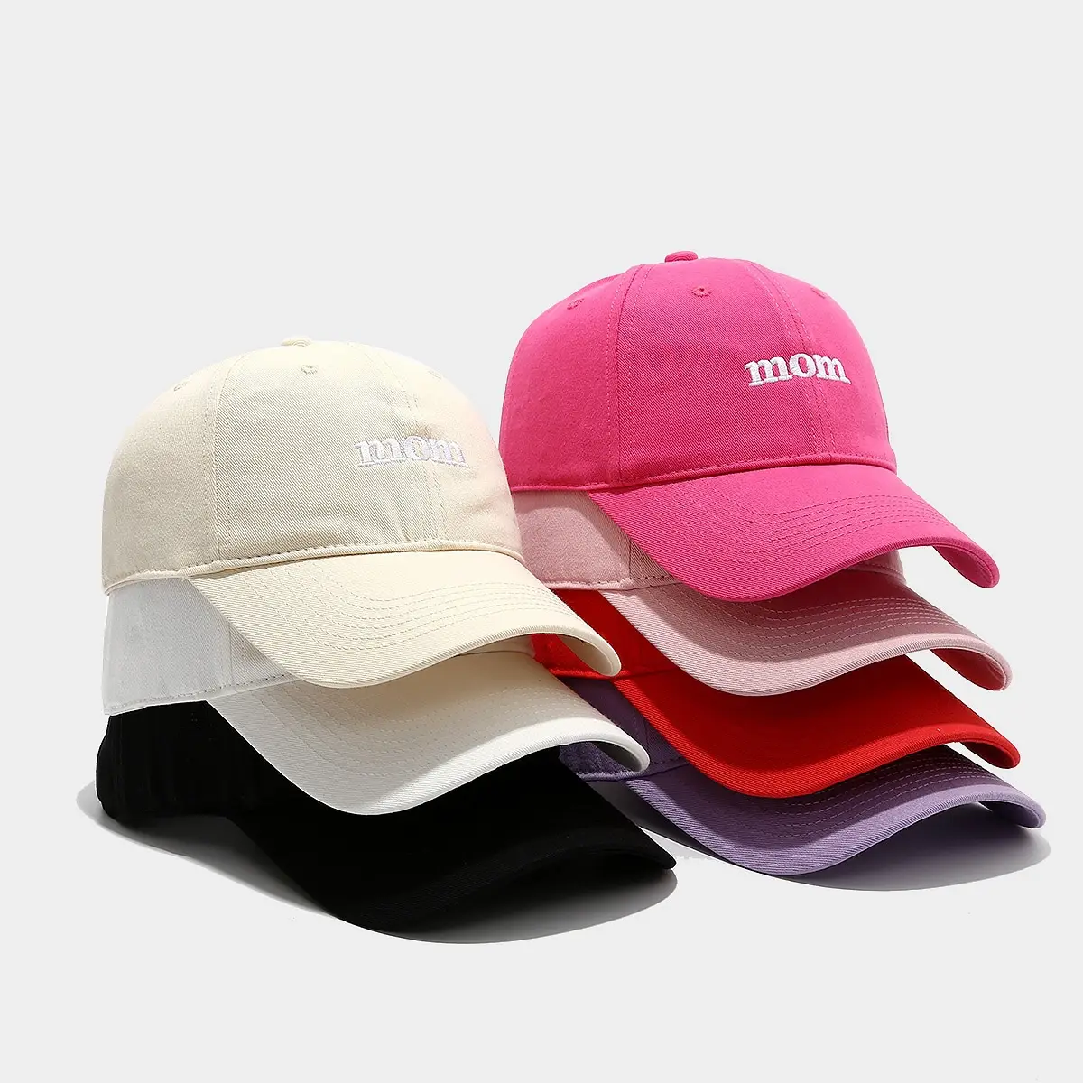 Mom Embroidered Baseball Cap Women Face-Slimming Autumn Sun Hat - Image 9