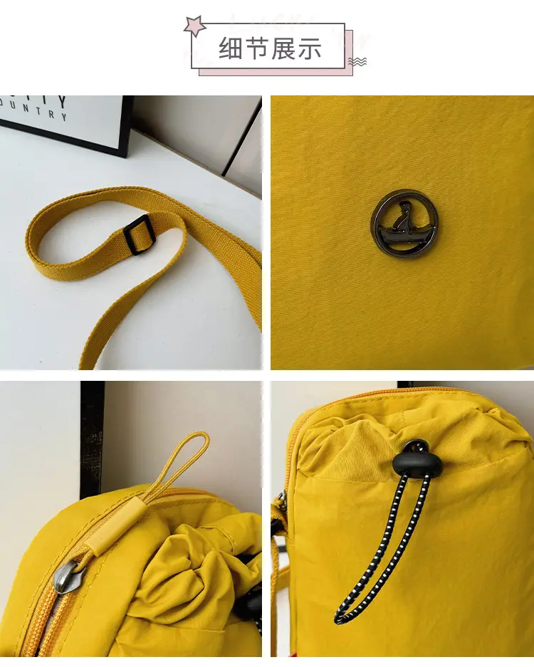 Yellow One-Shoulder Mobile Phone Crossbody Bag — feature 8