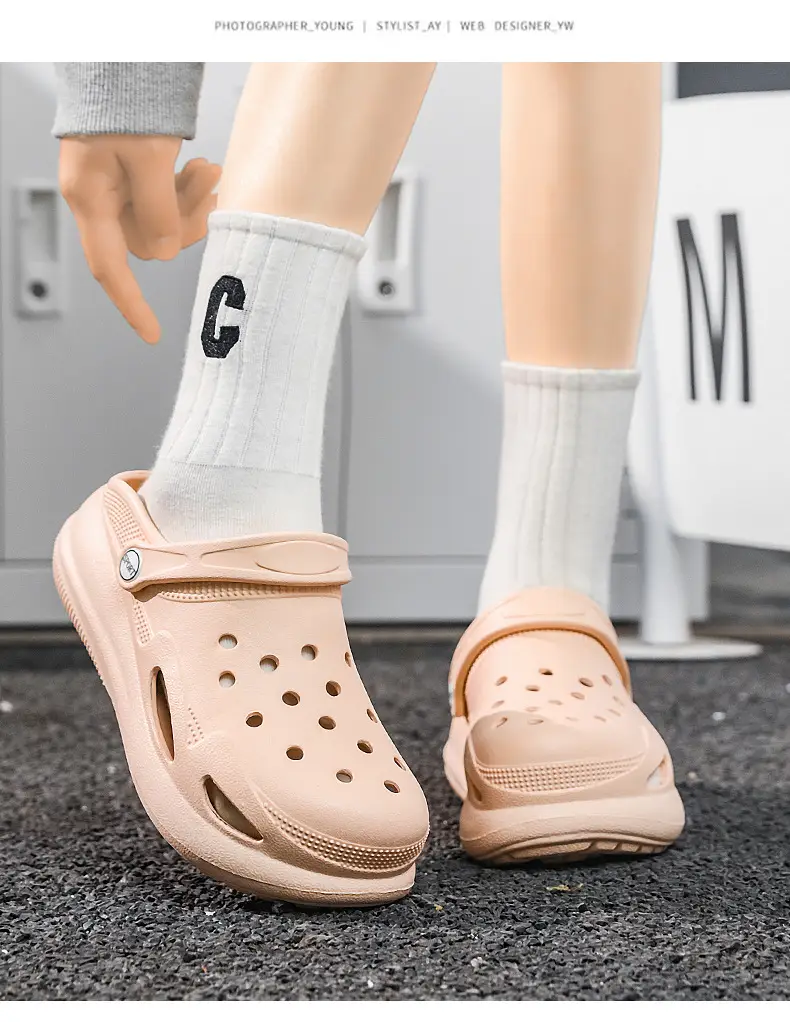 New Cave Shoes Women's Sandals Home Thick Sole Outer Wear Slippers Casual Beach Shoes Women's Baotou Sandals Wholesale — feature 11