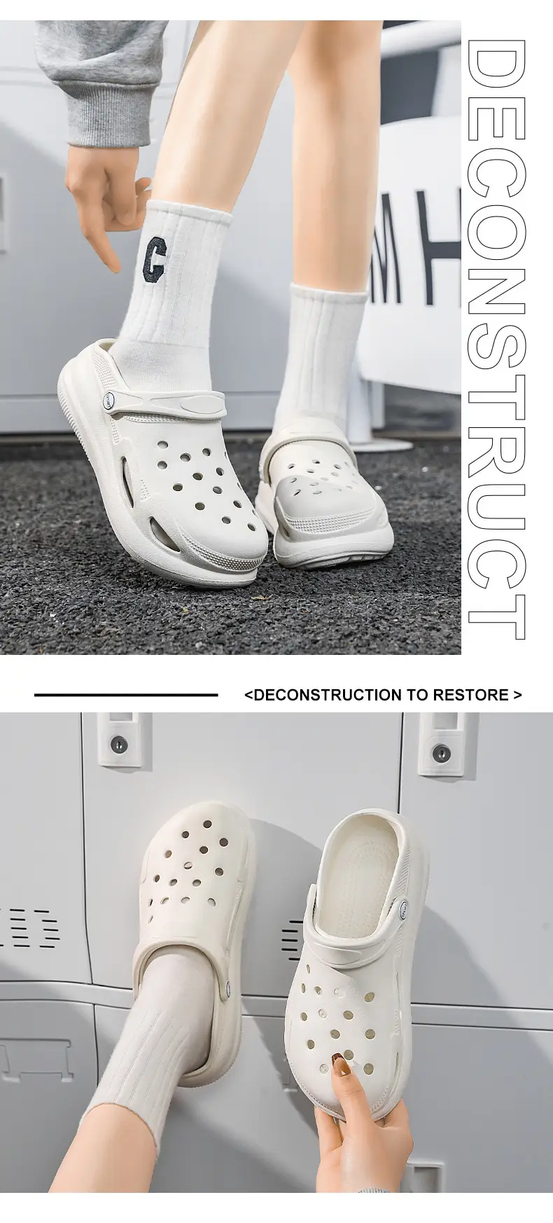 New Cave Shoes Women's Sandals Home Thick Sole Outer Wear Slippers Casual Beach Shoes Women's Baotou Sandals Wholesale — feature 16