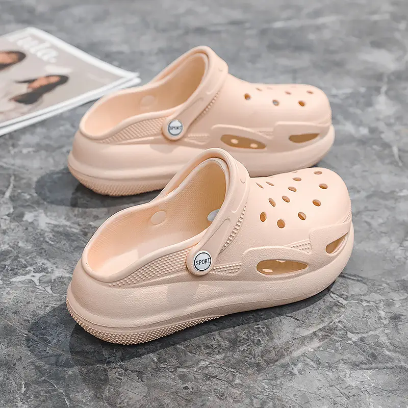 New Cave Shoes Women's Sandals Home Thick Sole Outer Wear Slippers Casual Beach Shoes Women's Baotou Sandals Wholesale - Image 3