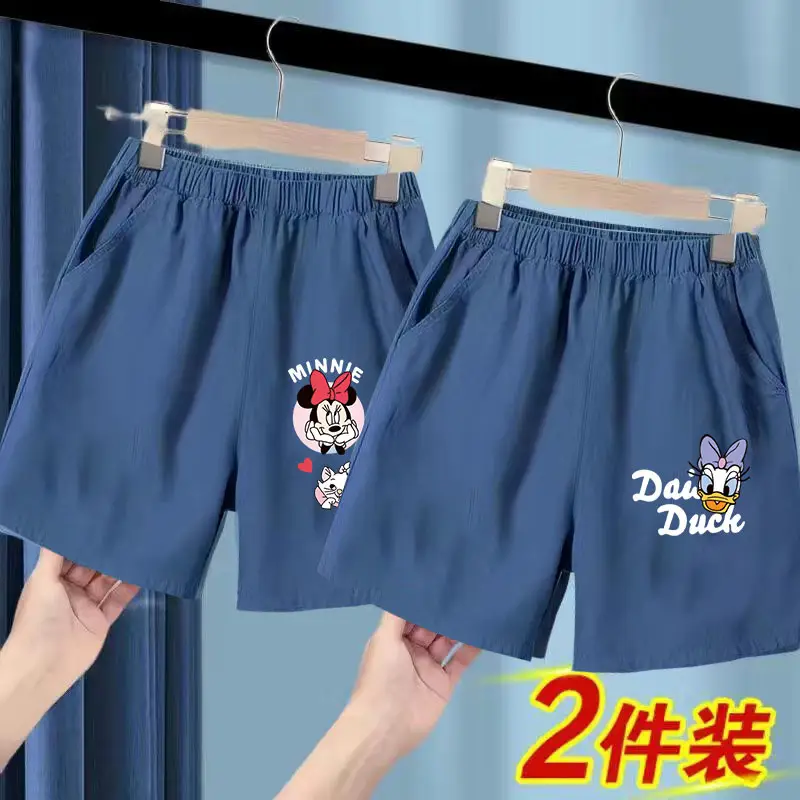 Blue Ice Silk Denim Shorts for Girls Large 2025 - Image 9