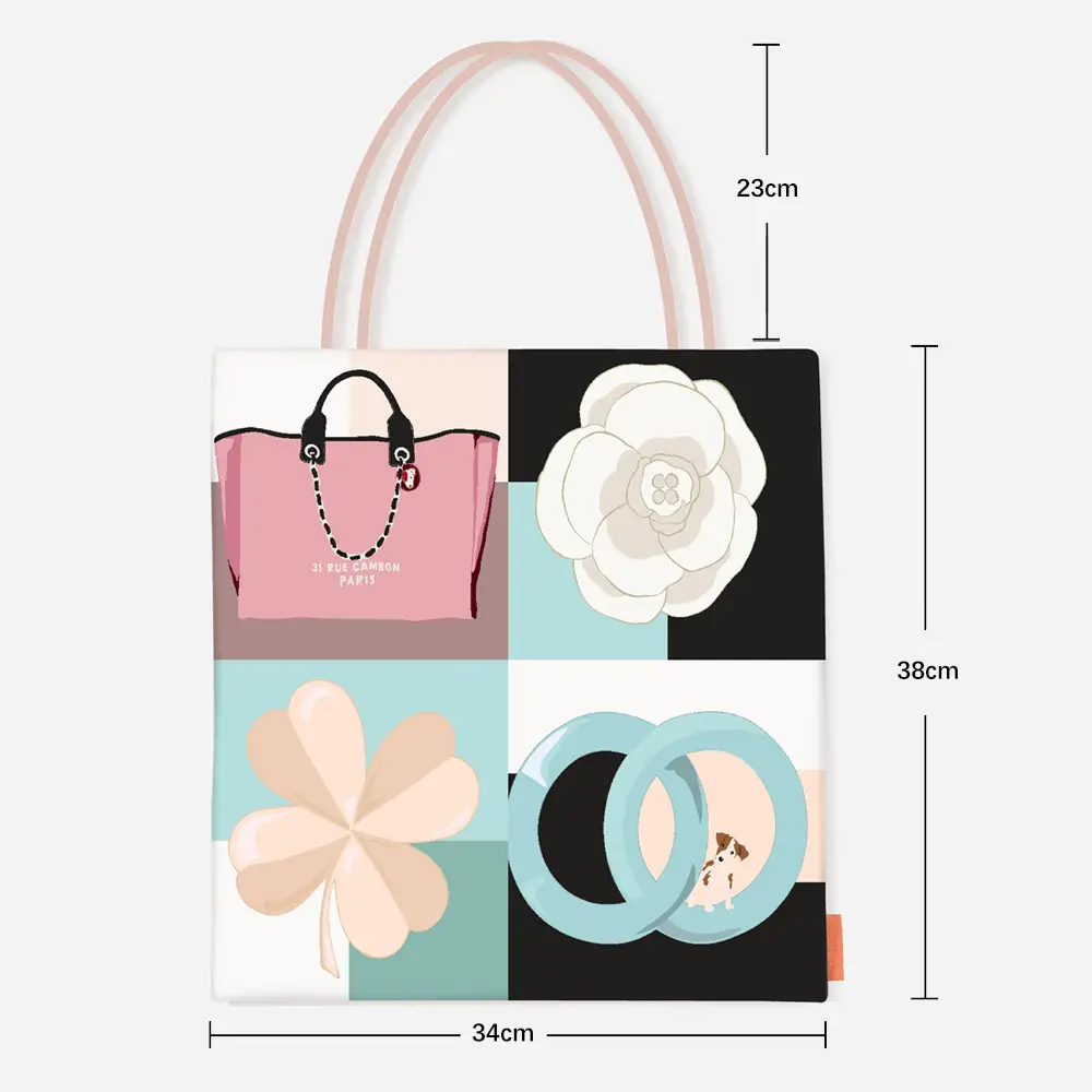 2025 Pink Rose Print Shoulder Bag for Students - Image 7