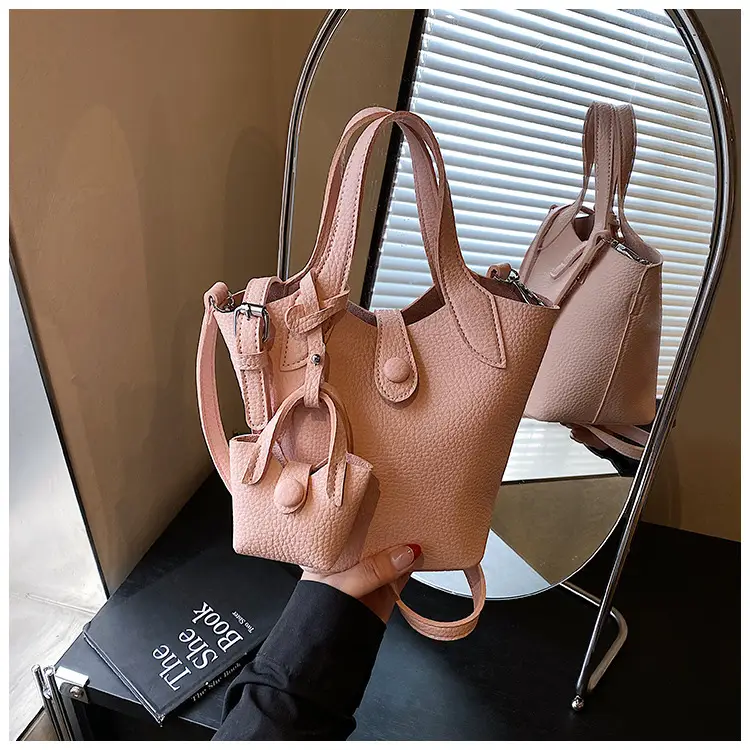 Korean Style Beige Leather Bucket Bag 2026 — feature 41