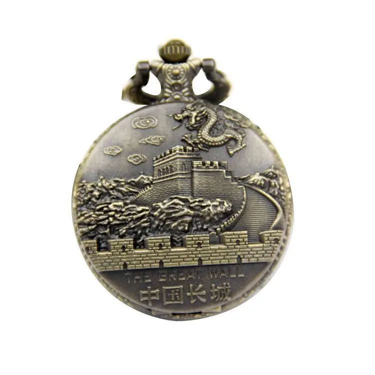 China Bronze Gold Pocket Watch for Men Women - Image 2
