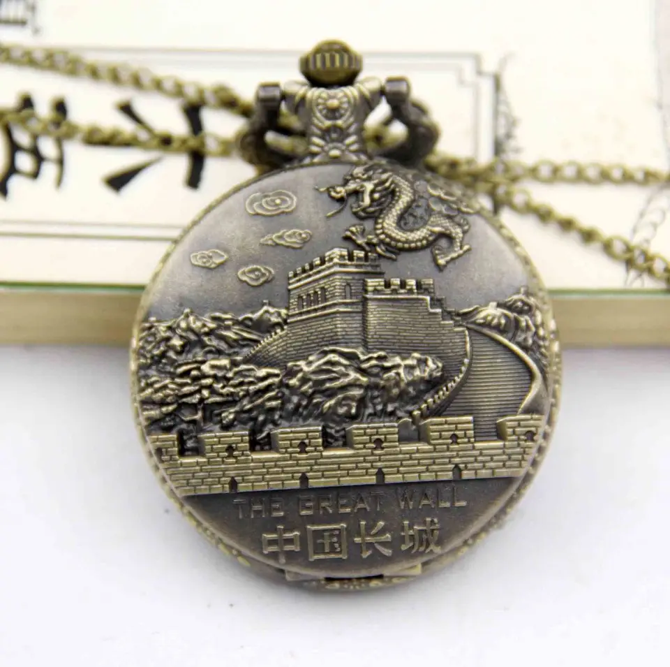 China Bronze Gold Pocket Watch for Men Women - Image 3