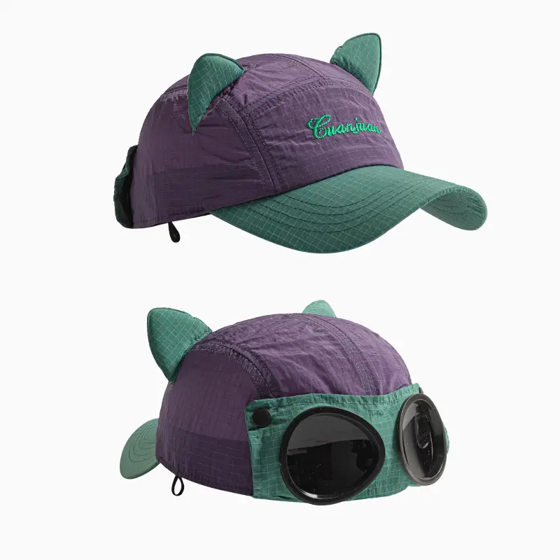 Cute Cat Ears Sunglasses Cap Women Summer