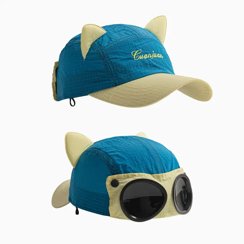 Cute Cat Ears Sunglasses Cap Women Summer