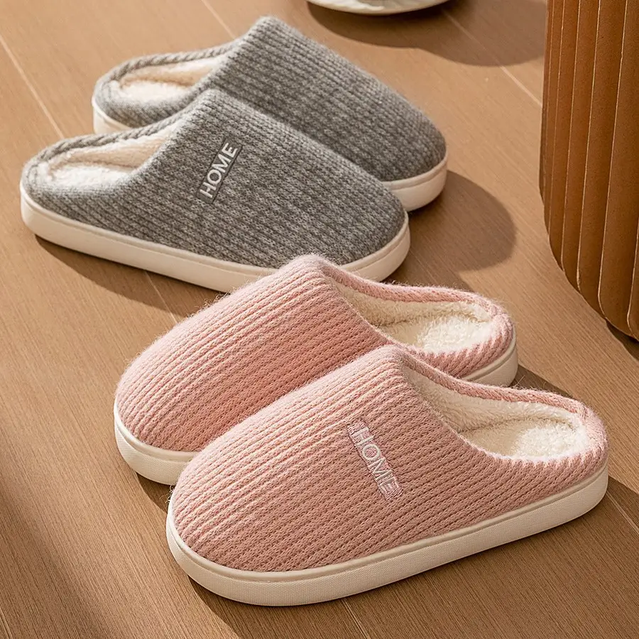 Non-Slip Cotton Slippers for Women, Winter 2025 New Style, Indoor Home Warm Fleece-Lined Slippers for Pregnant Women and the Elderly, Plush Slippers for Men - Image 14