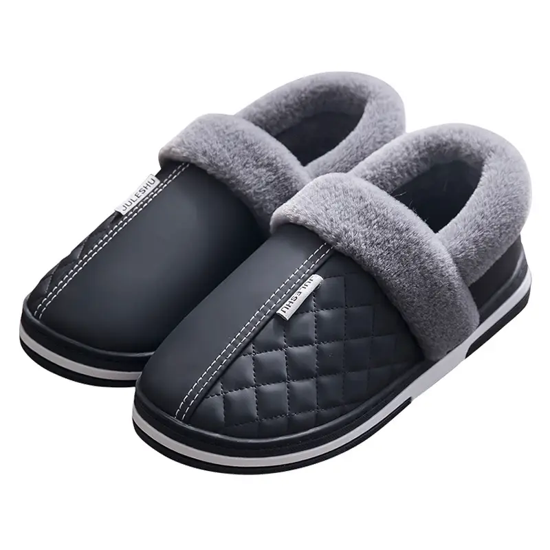 Middle-aged and elderly cotton slippers women's autumn and winter 2024 new indoor warm fleece-lined cotton shoes women's bag heel plus size - Image 9