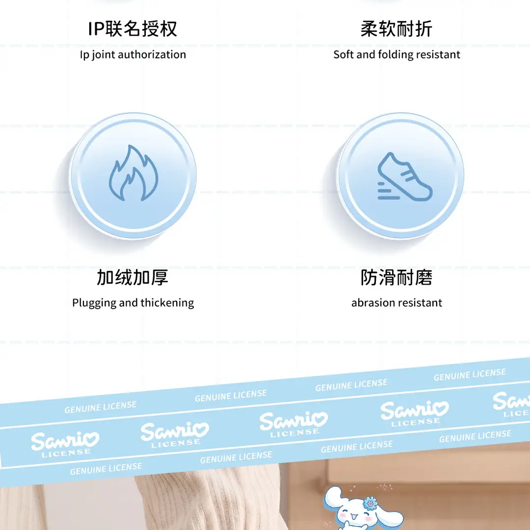Waterproof Cotton Slippers Women's 2024 New Autumn and Winter Indoor Home Detachable Hello Kitty Plush Slippers Winter — feature 6