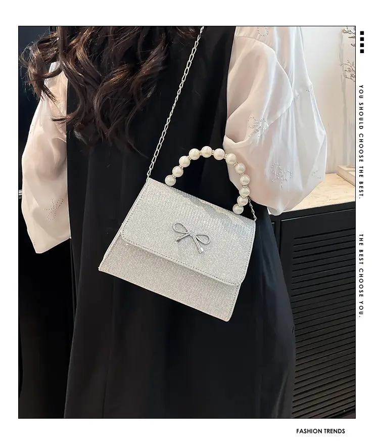 Black Pearl Handheld Shoulder Bag for Women — feature 1