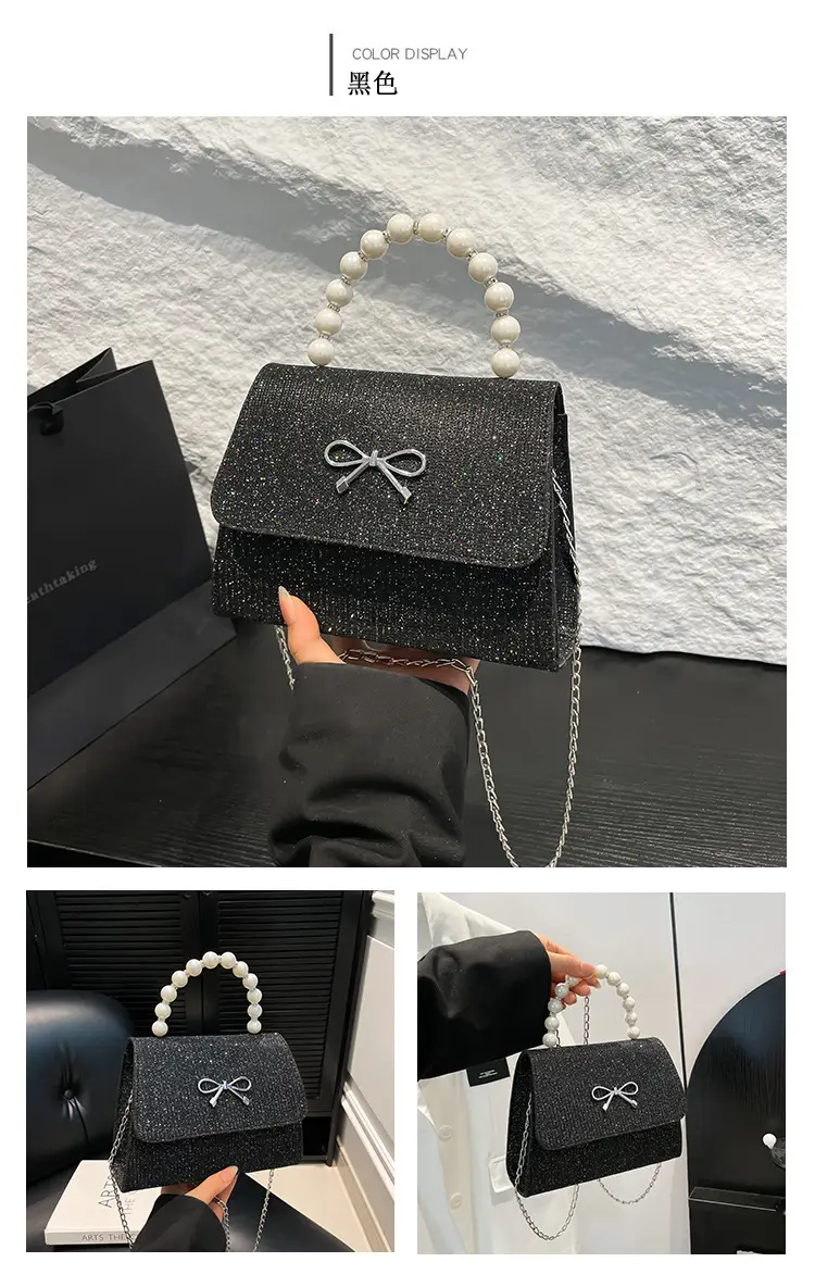 Black Pearl Handheld Shoulder Bag for Women — feature 10