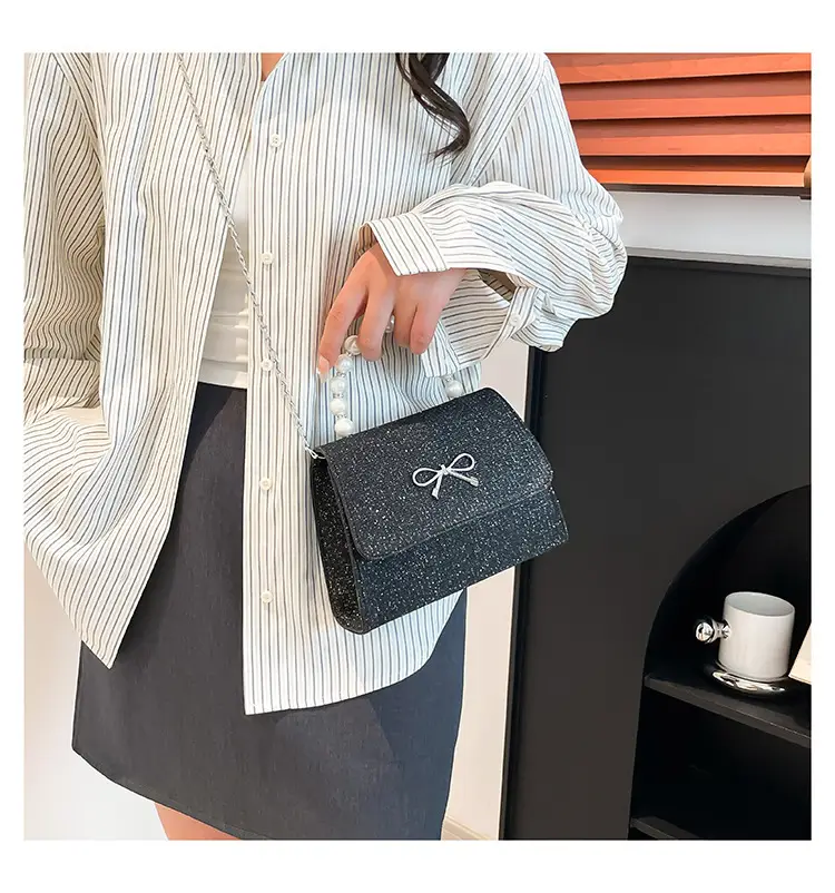 Black Pearl Handheld Shoulder Bag for Women — feature 28