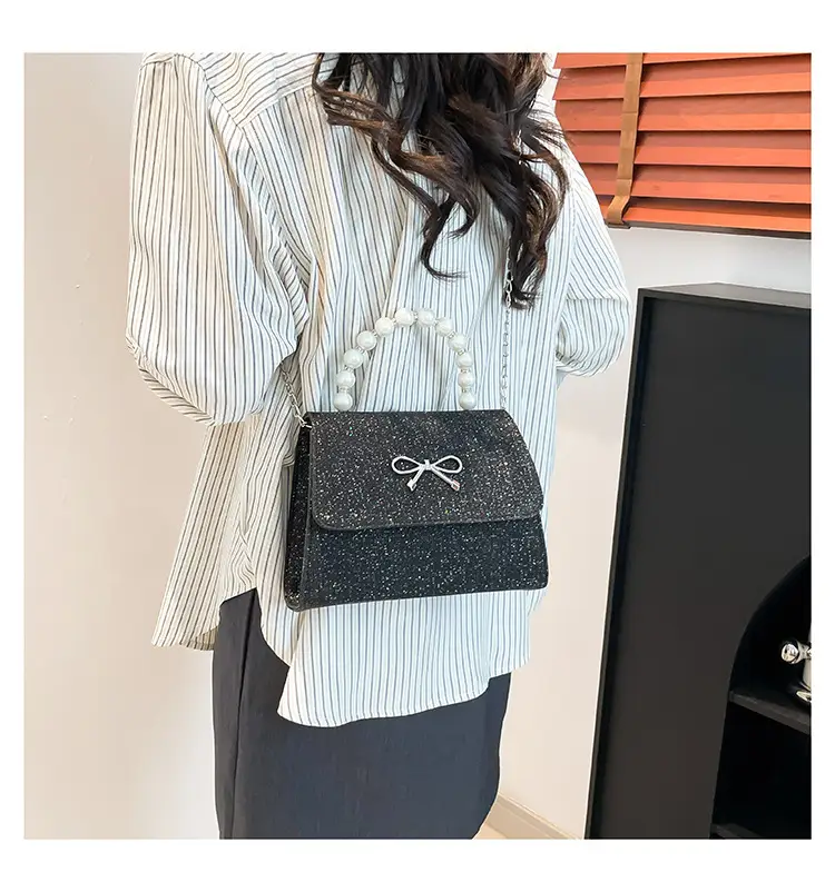 Black Pearl Handheld Shoulder Bag for Women — feature 29