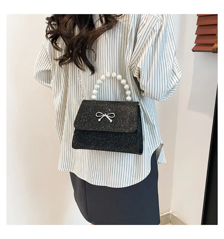 Black Pearl Handheld Shoulder Bag for Women — feature 30
