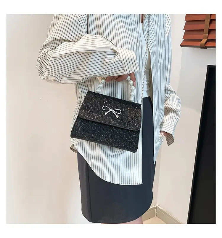 Black Pearl Handheld Shoulder Bag for Women — feature 31