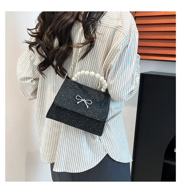 Black Pearl Handheld Shoulder Bag for Women — feature 32