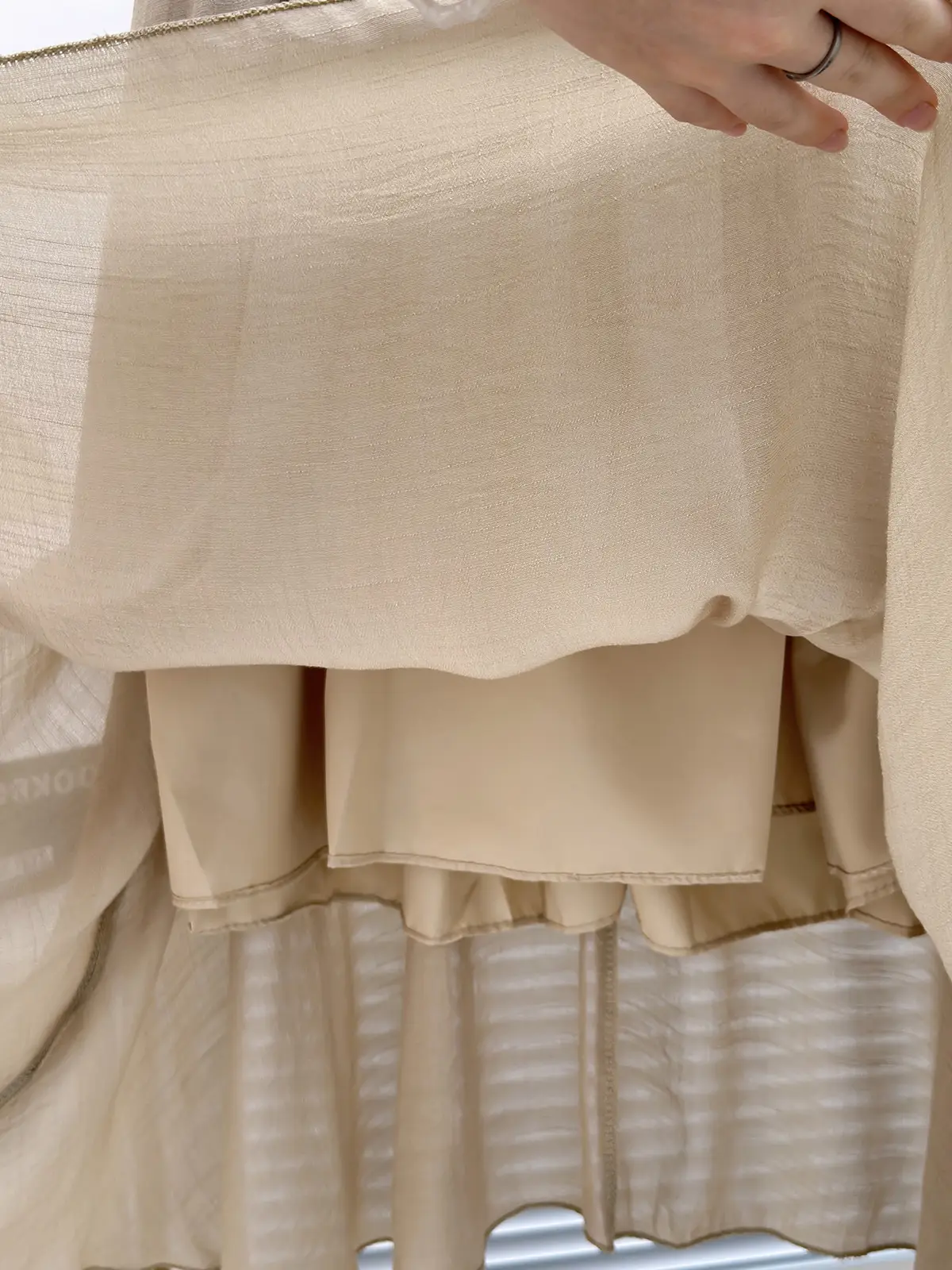With Belt Drapey Zen Cotton Linen Skirt Large Hem - Image 7