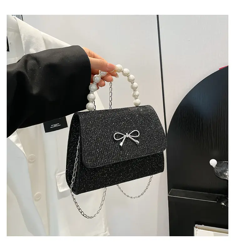 Shiny Pearl Bow Shoulder Bag for Women — feature 23