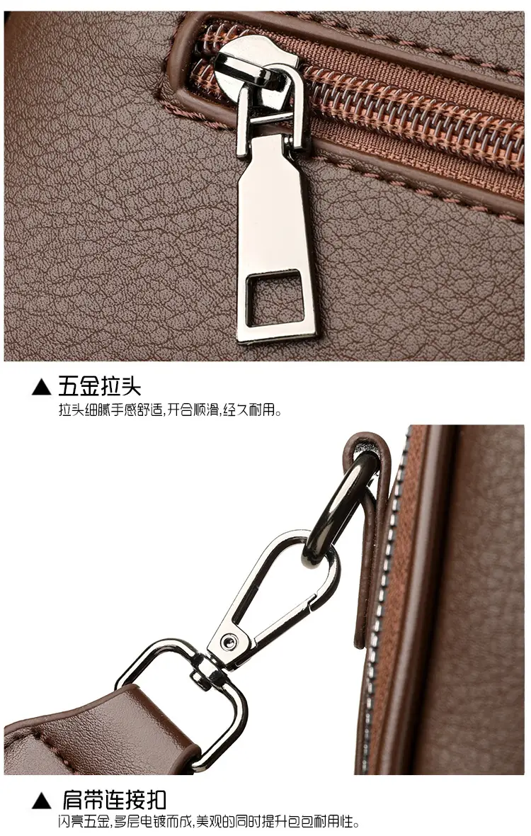 Brown Leather Shoulder Bag for Women with Double Layer Design — feature 21