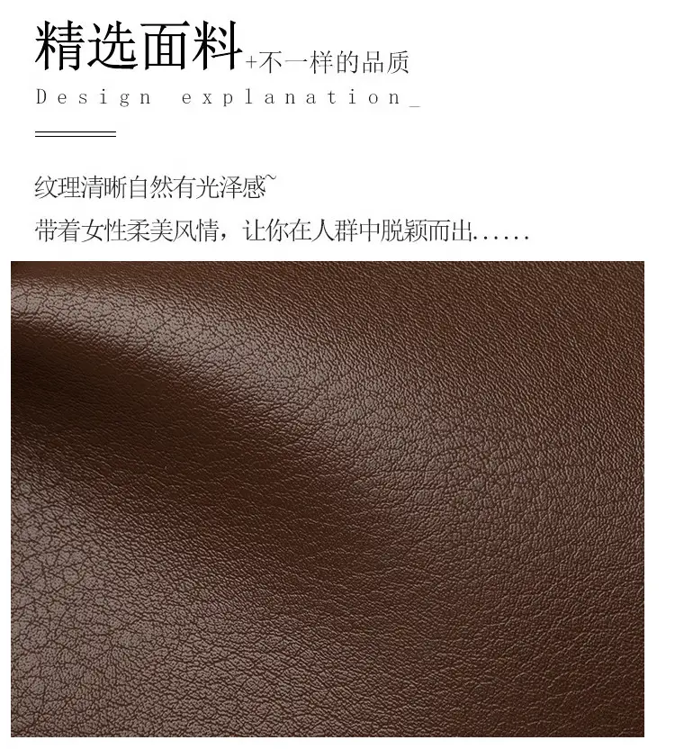 Brown Leather Shoulder Bag for Women with Double Layer Design — feature 6