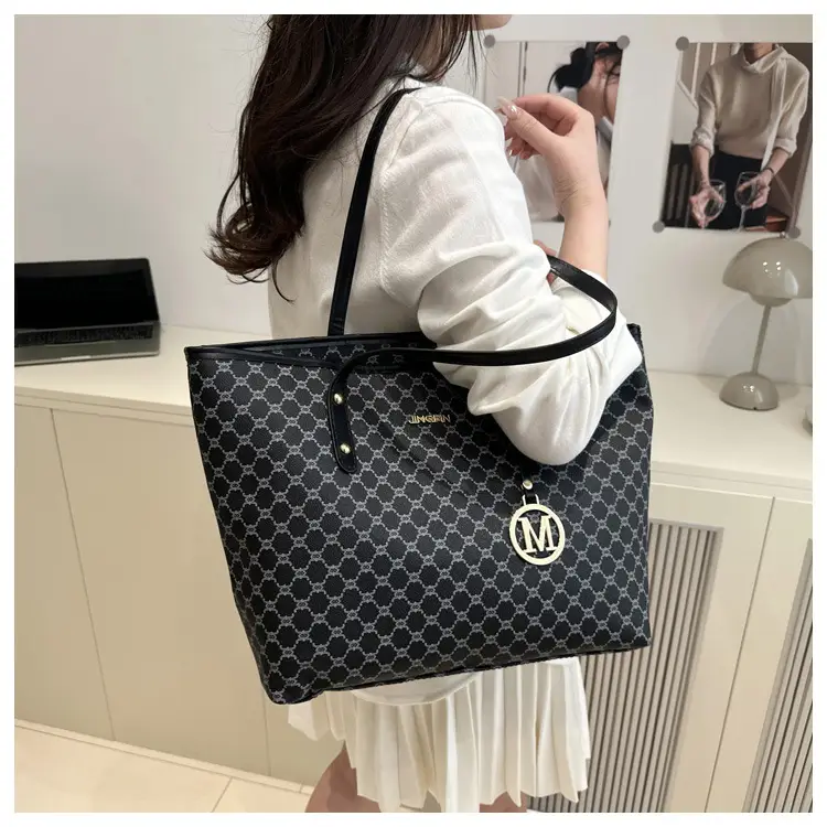 2026 Textured Shoulder Bag Large Capacity Letter Print Tote — feature 41