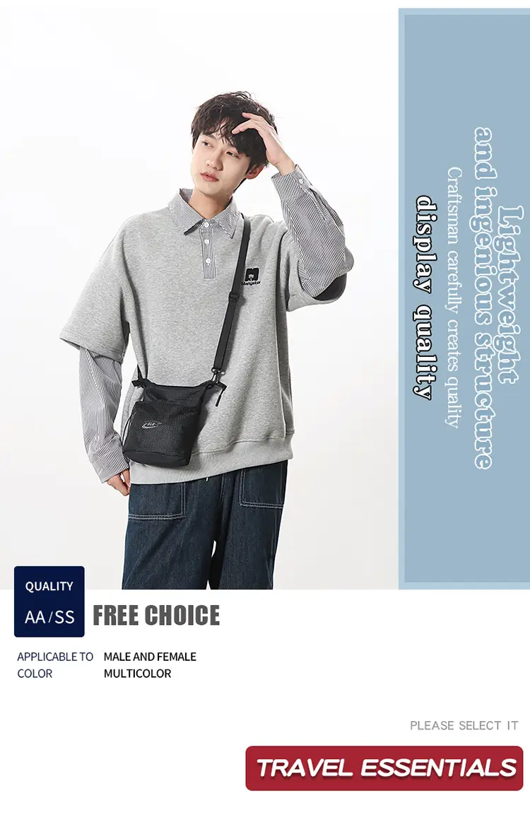 Men's Lightweight Crossbody Bag with Mesh Pocket 2025 — feature 2