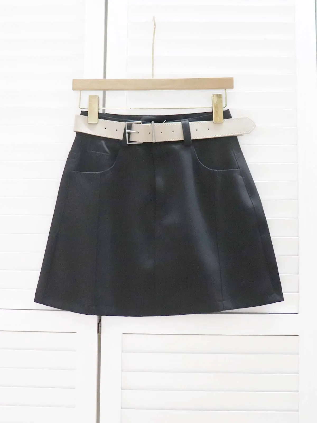Women's Light Blue High Waist Belted Skirt 2025 — feature 11
