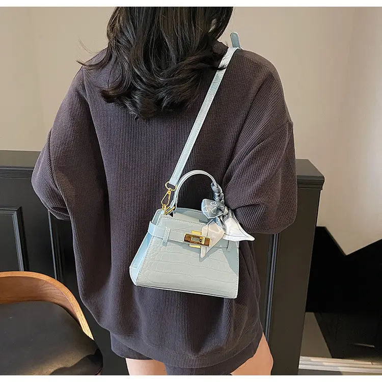 Women Croc Leather Handbag with Bow 2025 — feature 31
