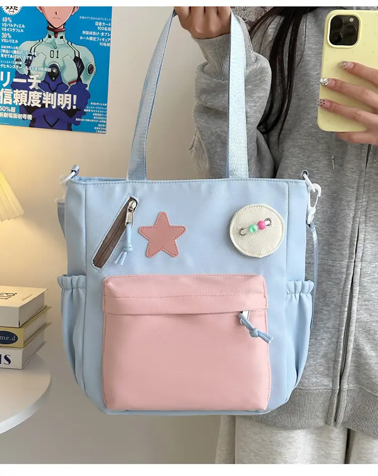 Sweet Student Tutoring Bag with Contrast Colors — feature 13