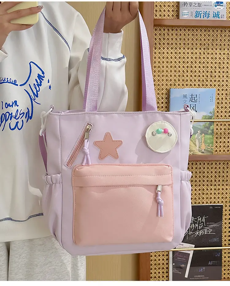 Sweet Student Tutoring Bag with Contrast Colors — feature 17