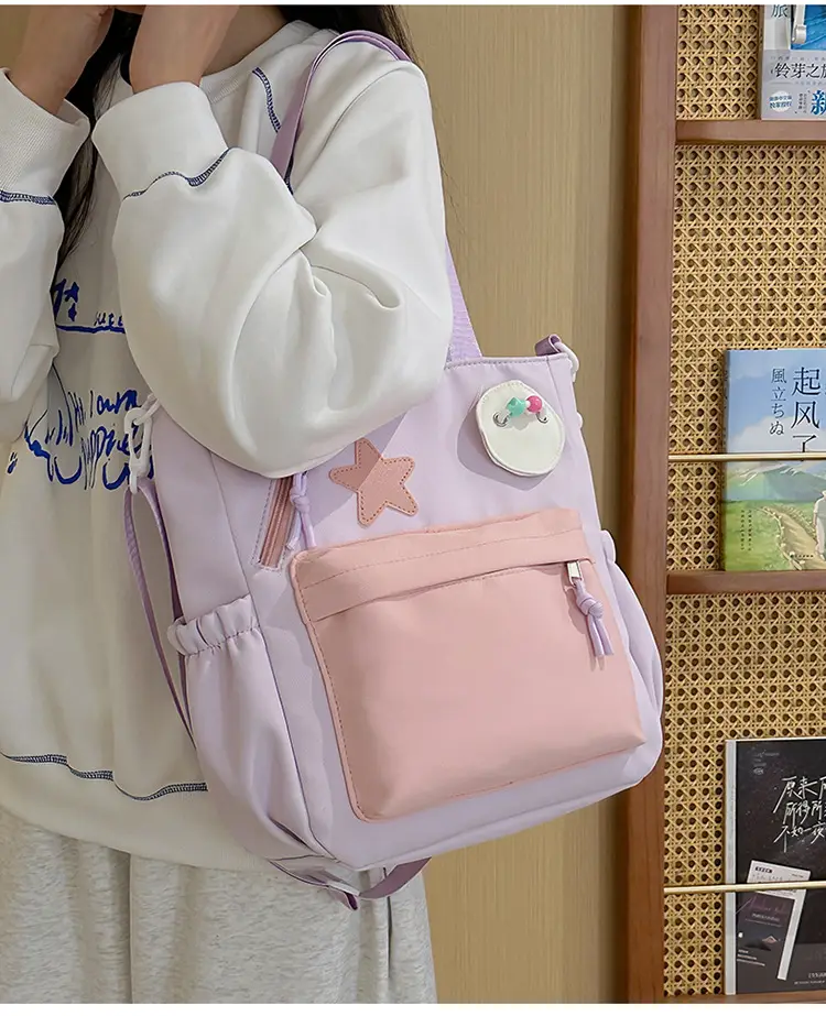 Sweet Student Tutoring Bag with Contrast Colors — feature 18