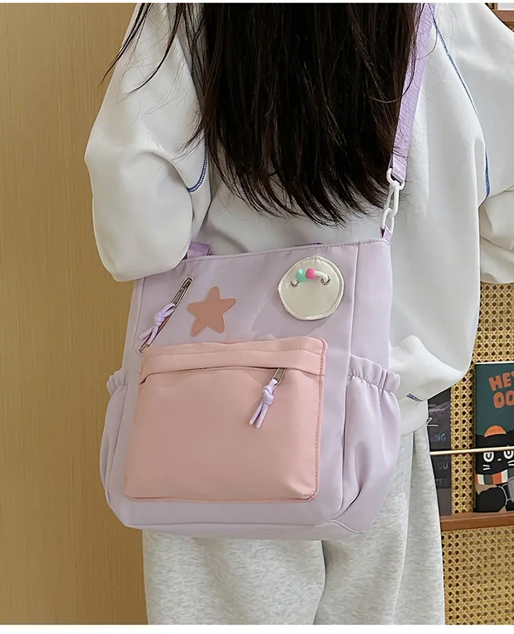 Sweet Student Tutoring Bag with Contrast Colors — feature 19