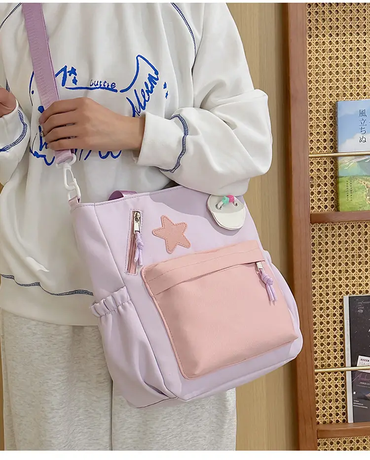 Sweet Student Tutoring Bag with Contrast Colors — feature 21