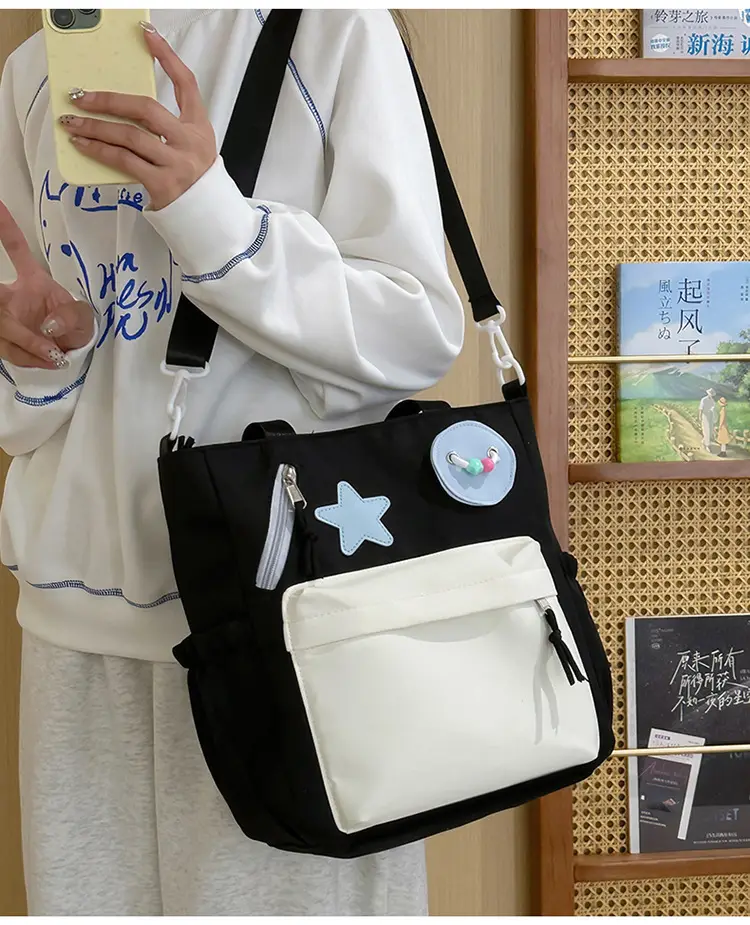 Sweet Student Tutoring Bag with Contrast Colors — feature 24