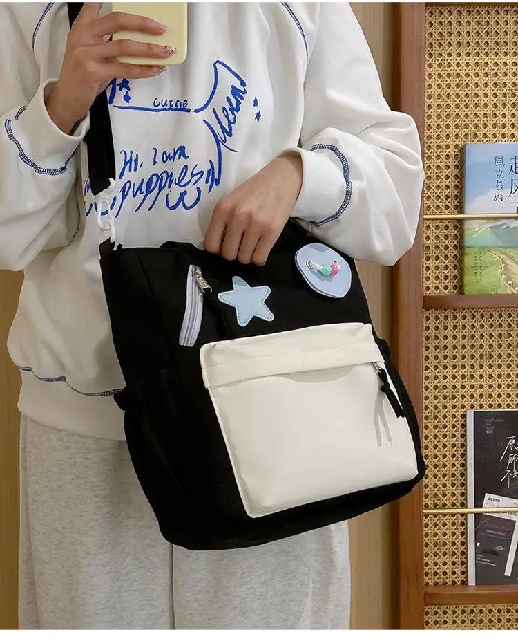 Sweet Student Tutoring Bag with Contrast Colors — feature 26