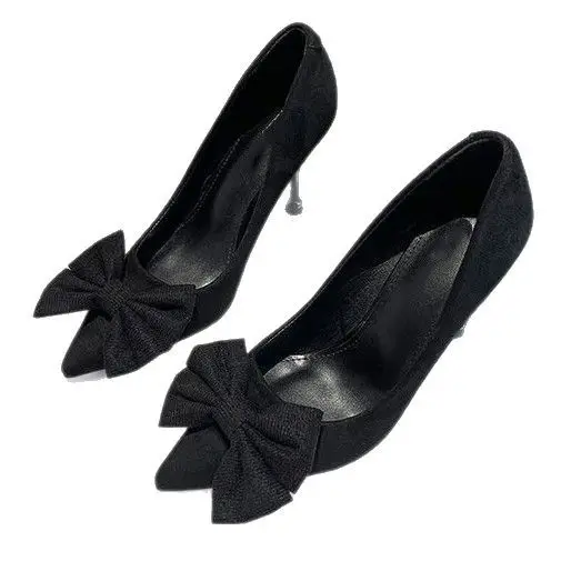 Black Big Bow Stiletto Heels for Women 2026 - Image 6