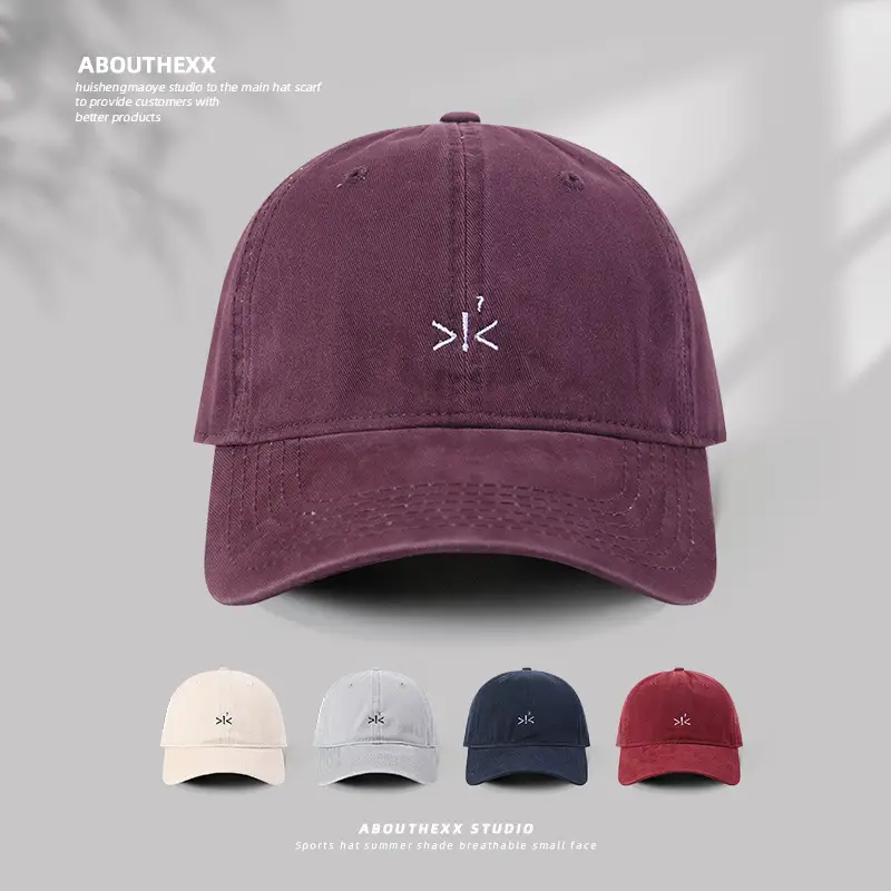 Women Embroidered Baseball Cap Purple Spring Summer