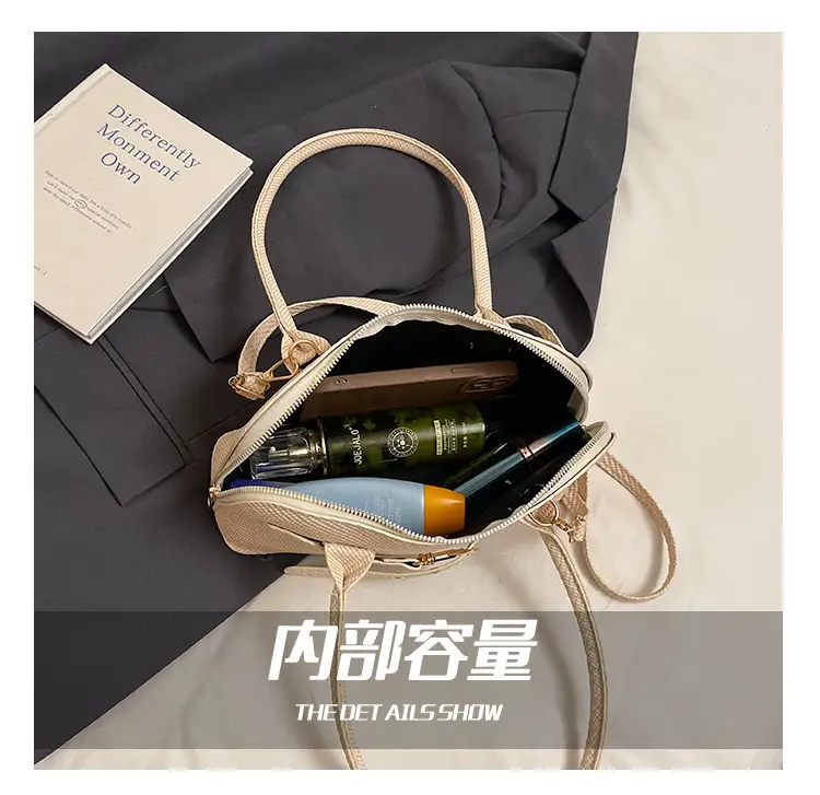 Women's Cross-Border Shoulder Bag Blue Striped Large Capacity — feature 2