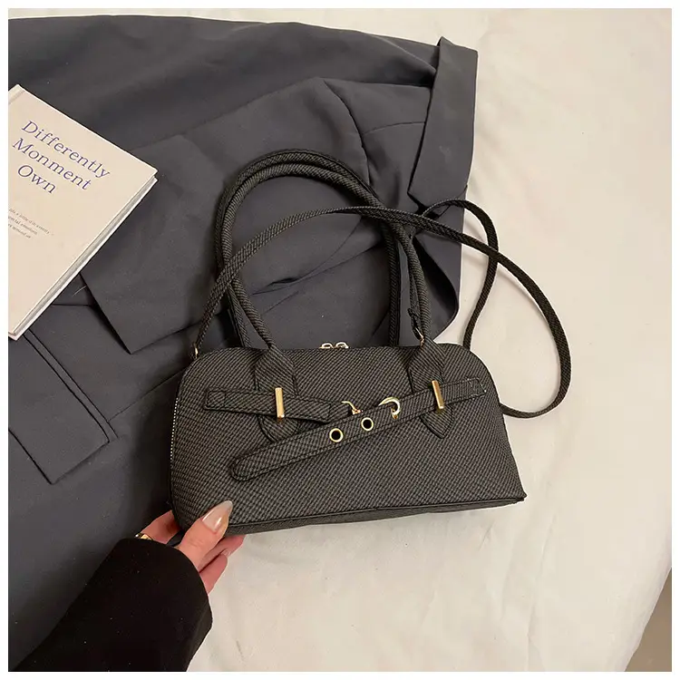 Women's Cross-Border Shoulder Bag Blue Striped Large Capacity — feature 20