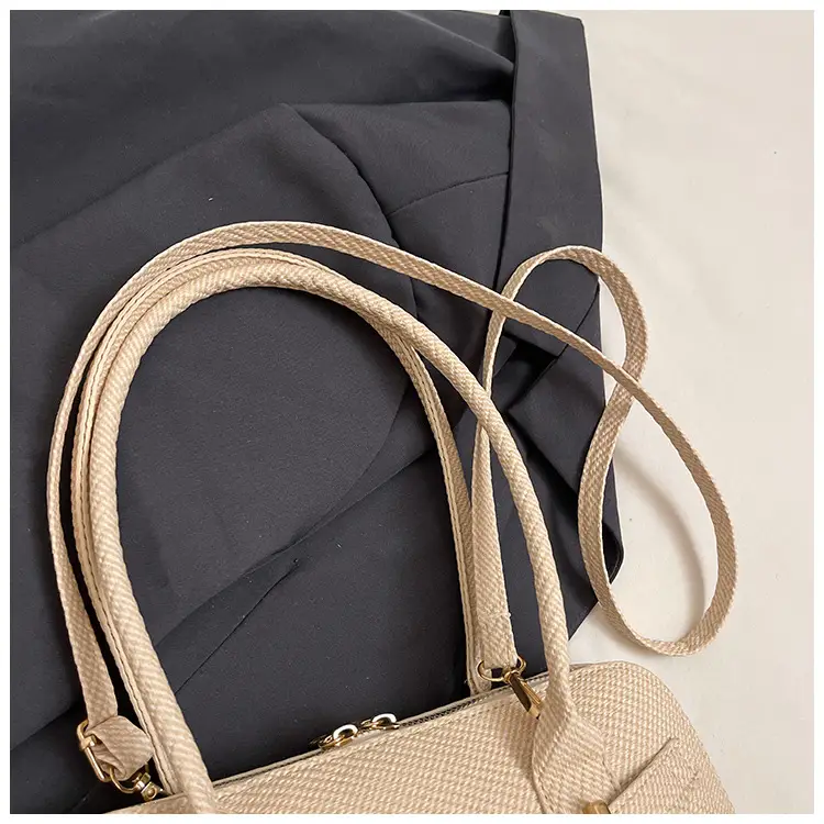 Women's Cross-Border Shoulder Bag Blue Striped Large Capacity — feature 7
