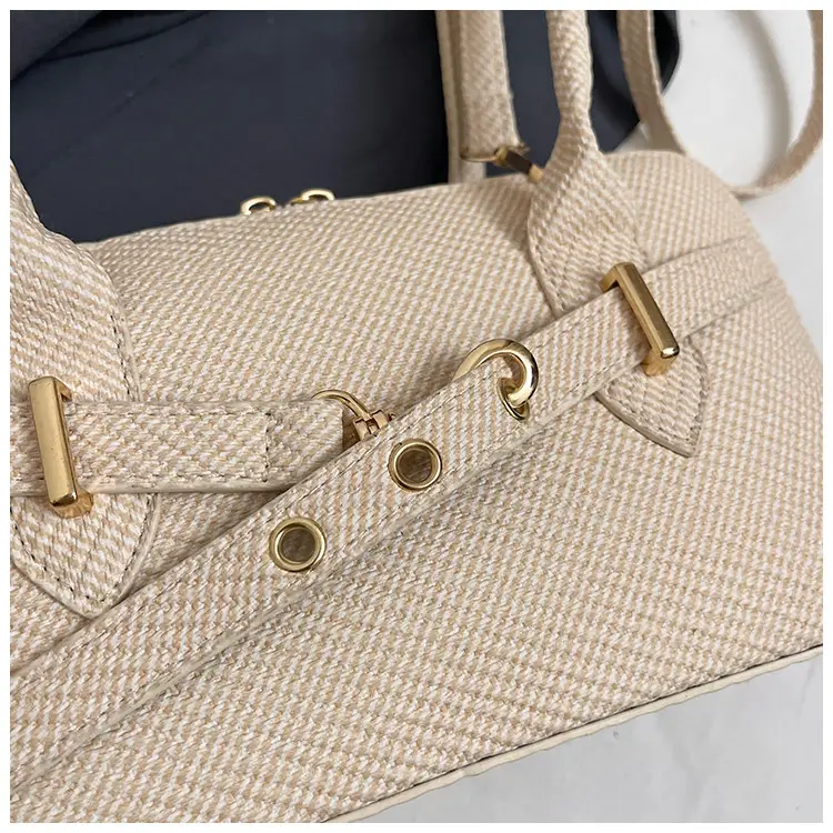 Women's Cross-Border Shoulder Bag Blue Striped Large Capacity — feature 8