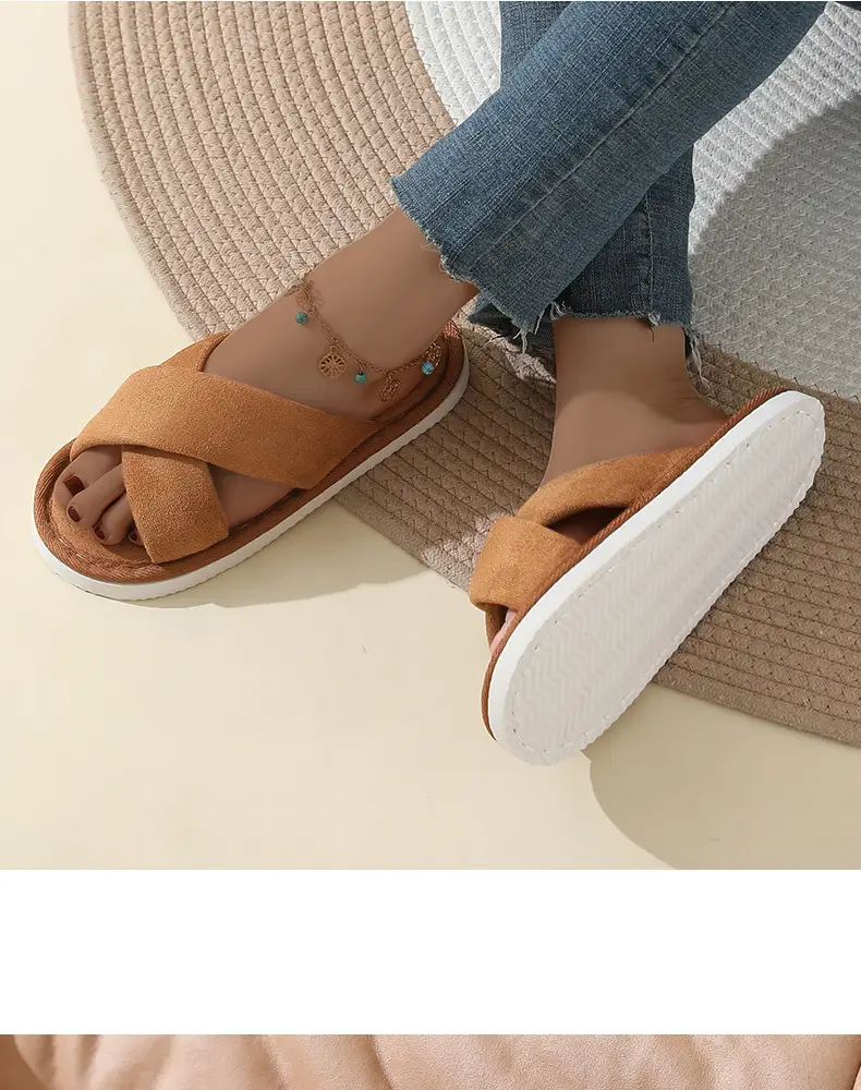 Indoor Home Men's Slippers Spring and Autumn Soft Bottom Bedroom Floor Non-Slip Suede Silent Slippers Women's Autumn and Winter — feature 12