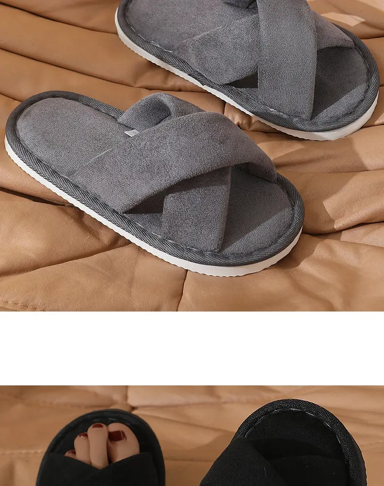 Indoor Home Men's Slippers Spring and Autumn Soft Bottom Bedroom Floor Non-Slip Suede Silent Slippers Women's Autumn and Winter — feature 15