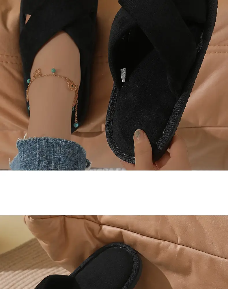 Indoor Home Men's Slippers Spring and Autumn Soft Bottom Bedroom Floor Non-Slip Suede Silent Slippers Women's Autumn and Winter — feature 16