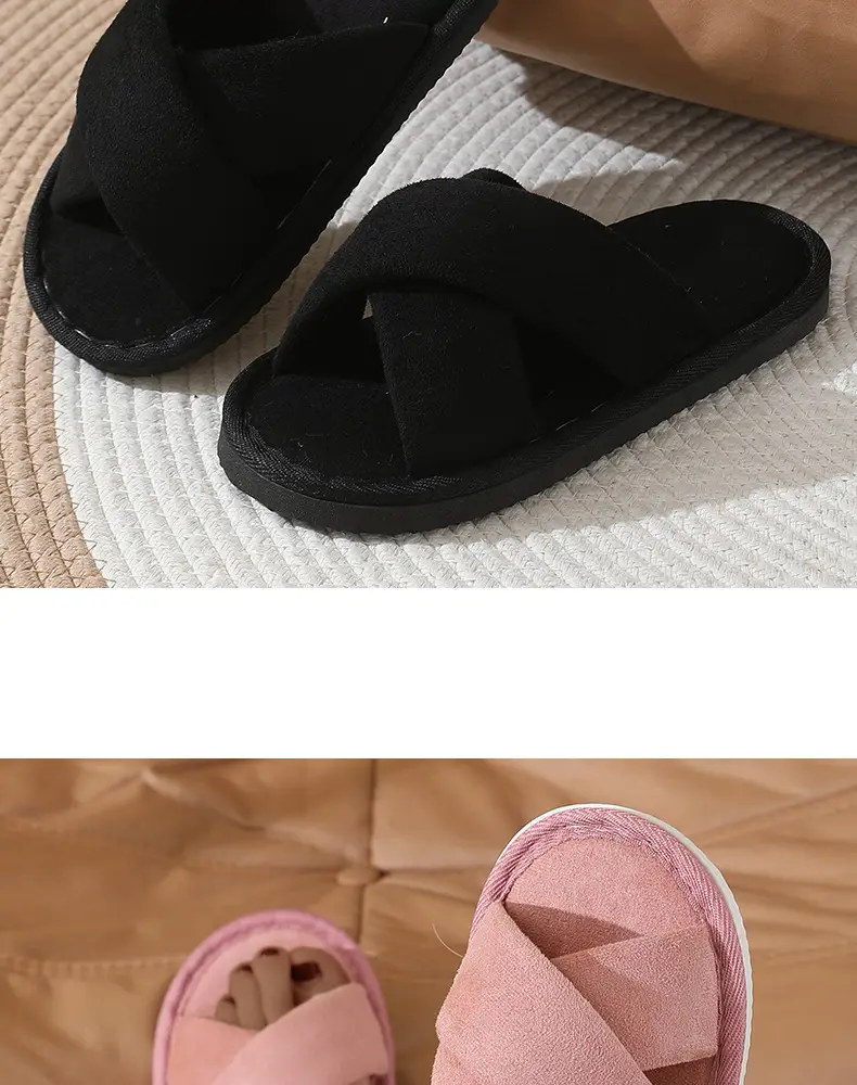 Indoor Home Men's Slippers Spring and Autumn Soft Bottom Bedroom Floor Non-Slip Suede Silent Slippers Women's Autumn and Winter — feature 17