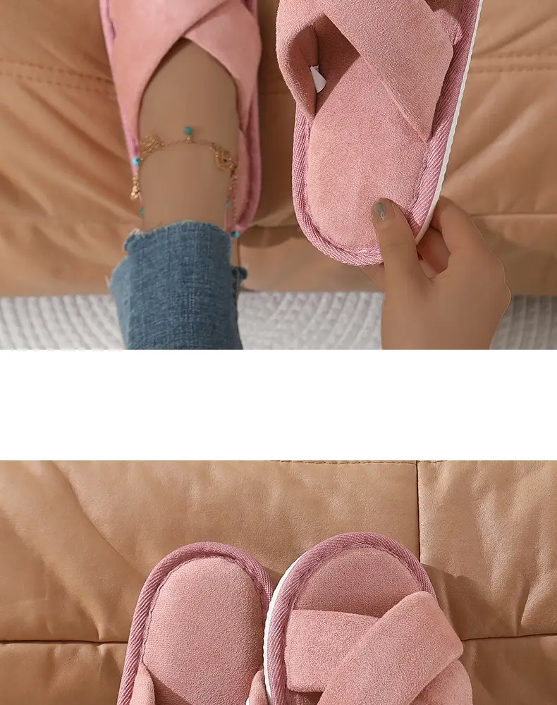 Indoor Home Men's Slippers Spring and Autumn Soft Bottom Bedroom Floor Non-Slip Suede Silent Slippers Women's Autumn and Winter — feature 18