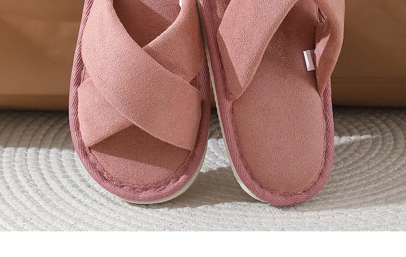 Indoor Home Men's Slippers Spring and Autumn Soft Bottom Bedroom Floor Non-Slip Suede Silent Slippers Women's Autumn and Winter — feature 19