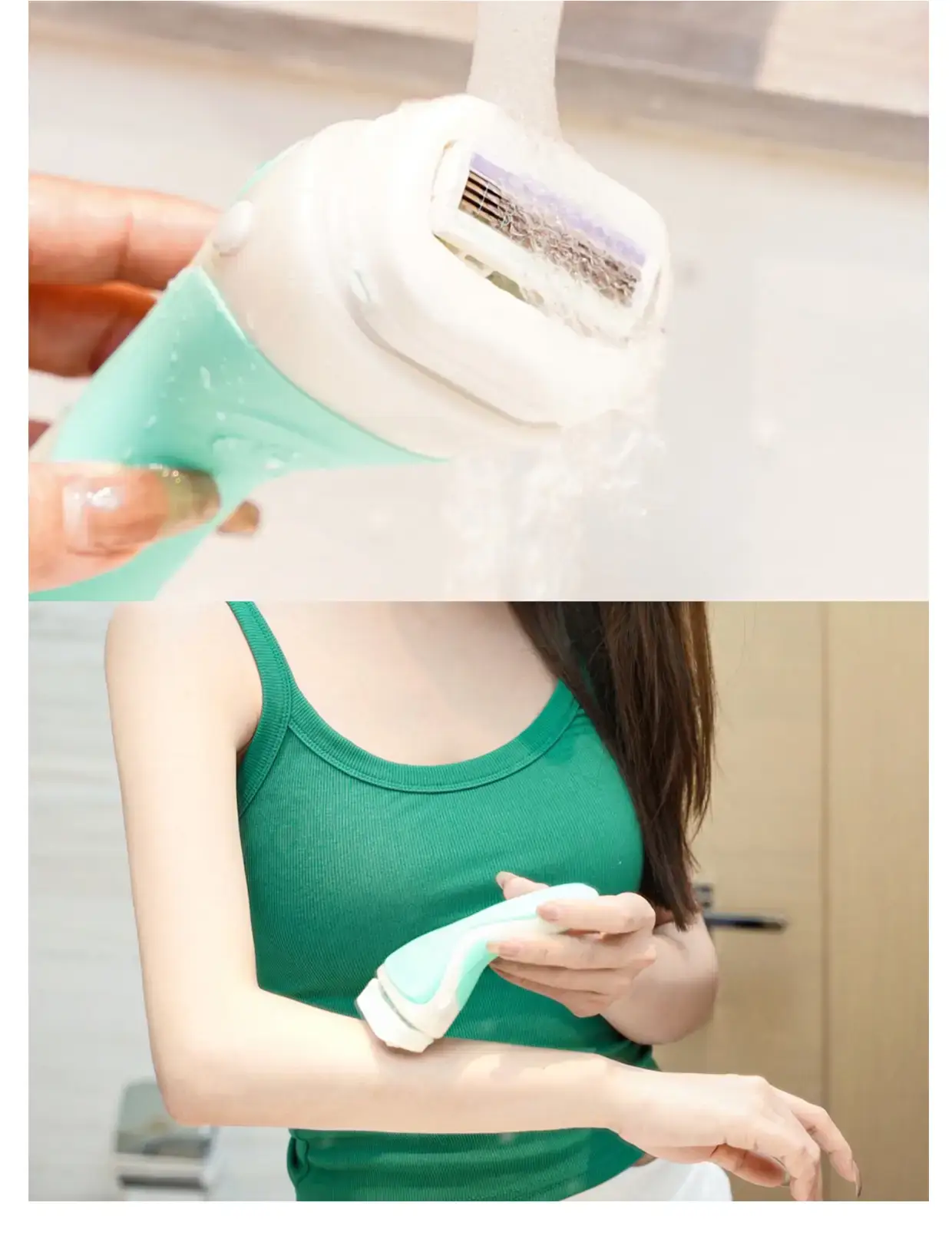 Gentle Women's Underarm Shaver Mint Green — feature 19